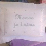 coussin je t'aime maman