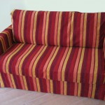 housse de canapé à rayures