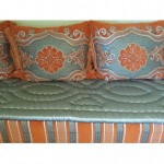 housse de canapé orange