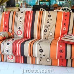 housse de canapé orange