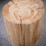 table de chevet tronc d'arbre