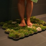 tapis salle de bain forme pied