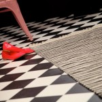 tapis salle de bain noir et blanc