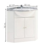 armoire salle de bain d'angle