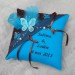 coussin turquoise