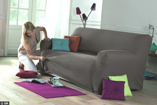 housse de canapé et fauteuil extensible
