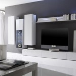 meuble salon laqué blanc