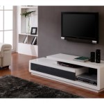 meuble salon laqué blanc