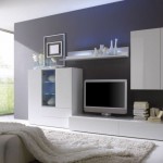 meuble salon laqué blanc