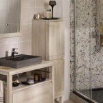 tapis salle de bain imitation galets