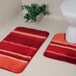 tapis salle de bain rouge