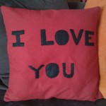 coussin i love you