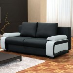 canapé cuir noir et blanc