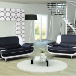 canapé cuir noir et blanc