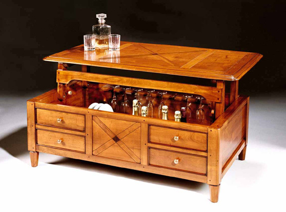 meuble salon merisier