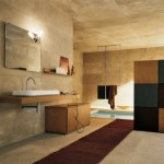 tapis salle de bain rouge et noir