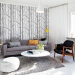 tapis salon gris et blanc