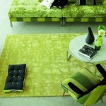 tapis salon vert pomme