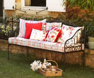 banquette jardin fer