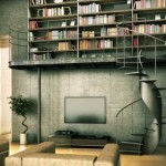 meuble salon industriel