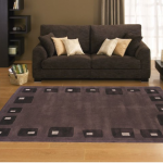 tapis salon marron chocolat