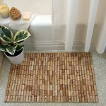 tapis salle de bain bois