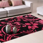 tapis salon framboise
